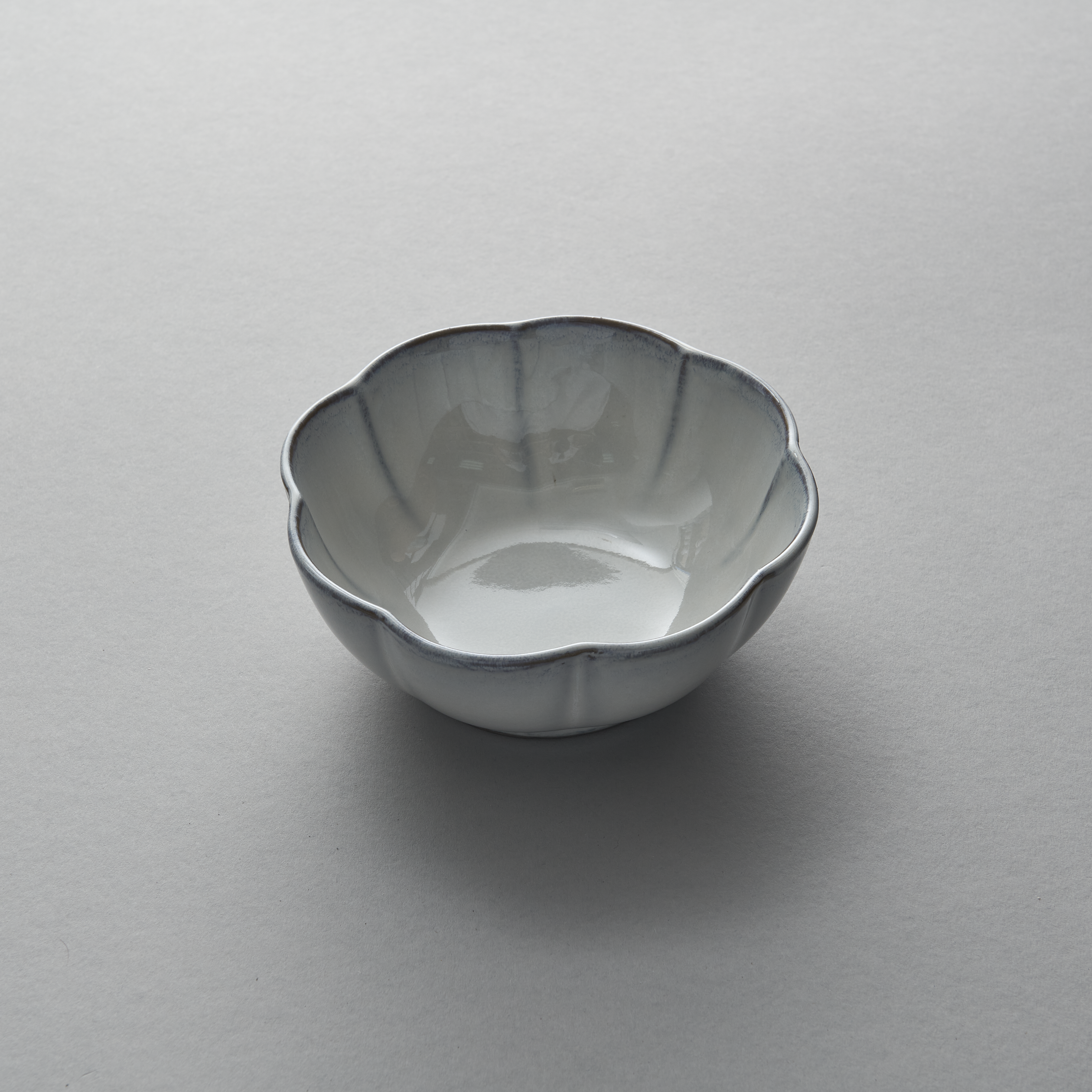 Ribbed Bowl, White, 15cm x 15cm x 6cm