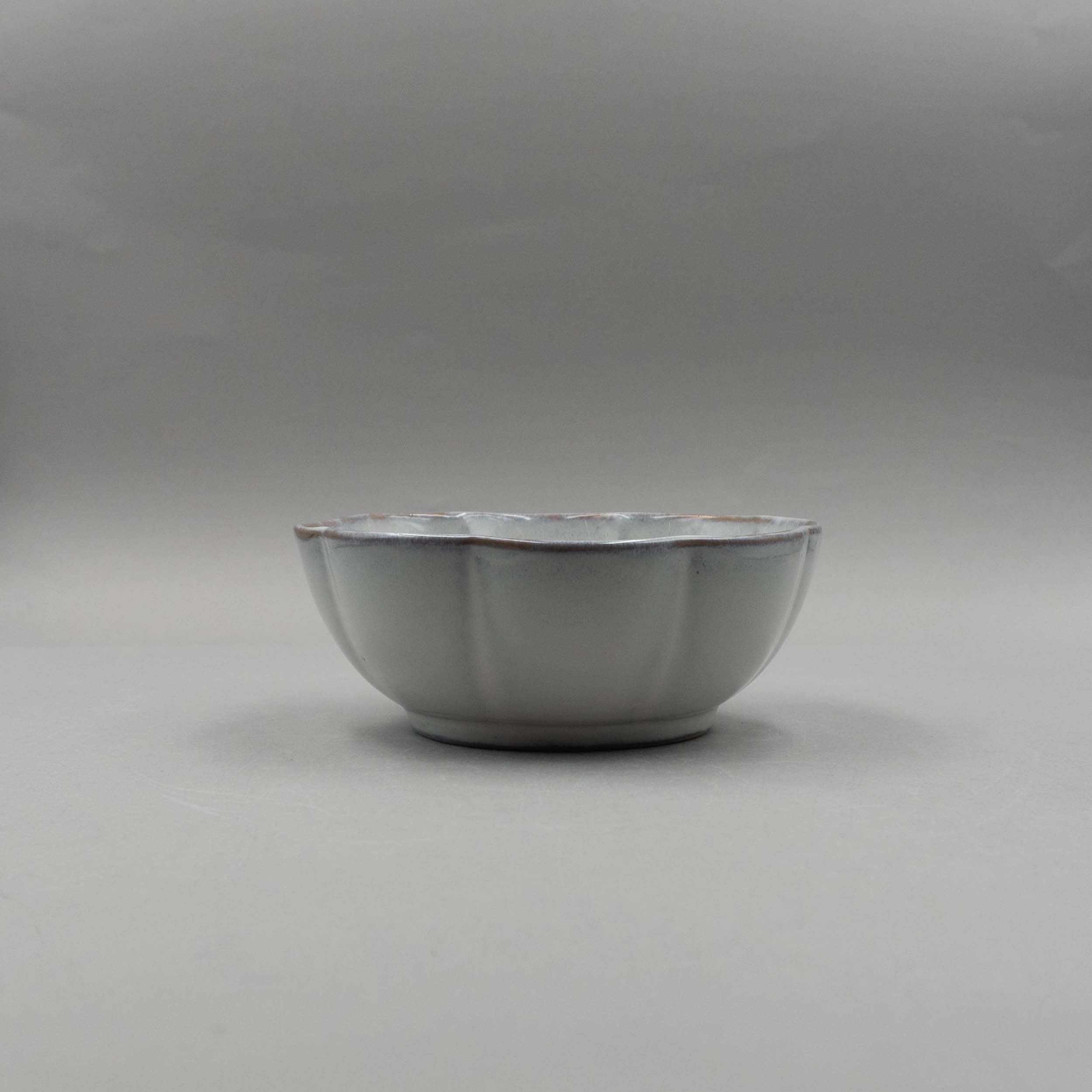 Ribbed Bowl, White, 15cm x 15cm x 6cm