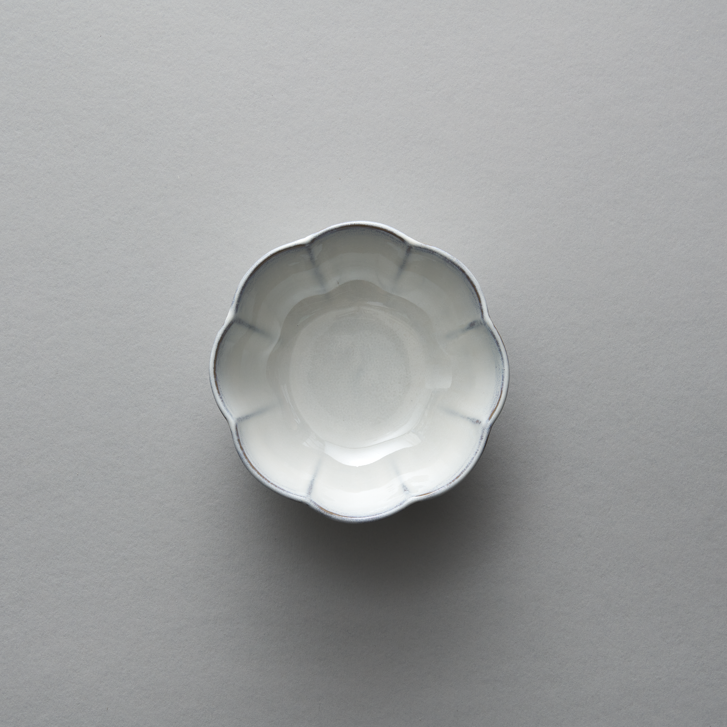 Ribbed Bowl, White, 15cm x 15cm x 6cm