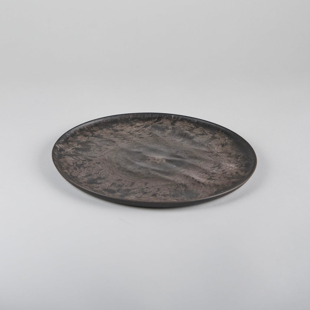 Wave Plate Black Cedar Bark, 22 cm