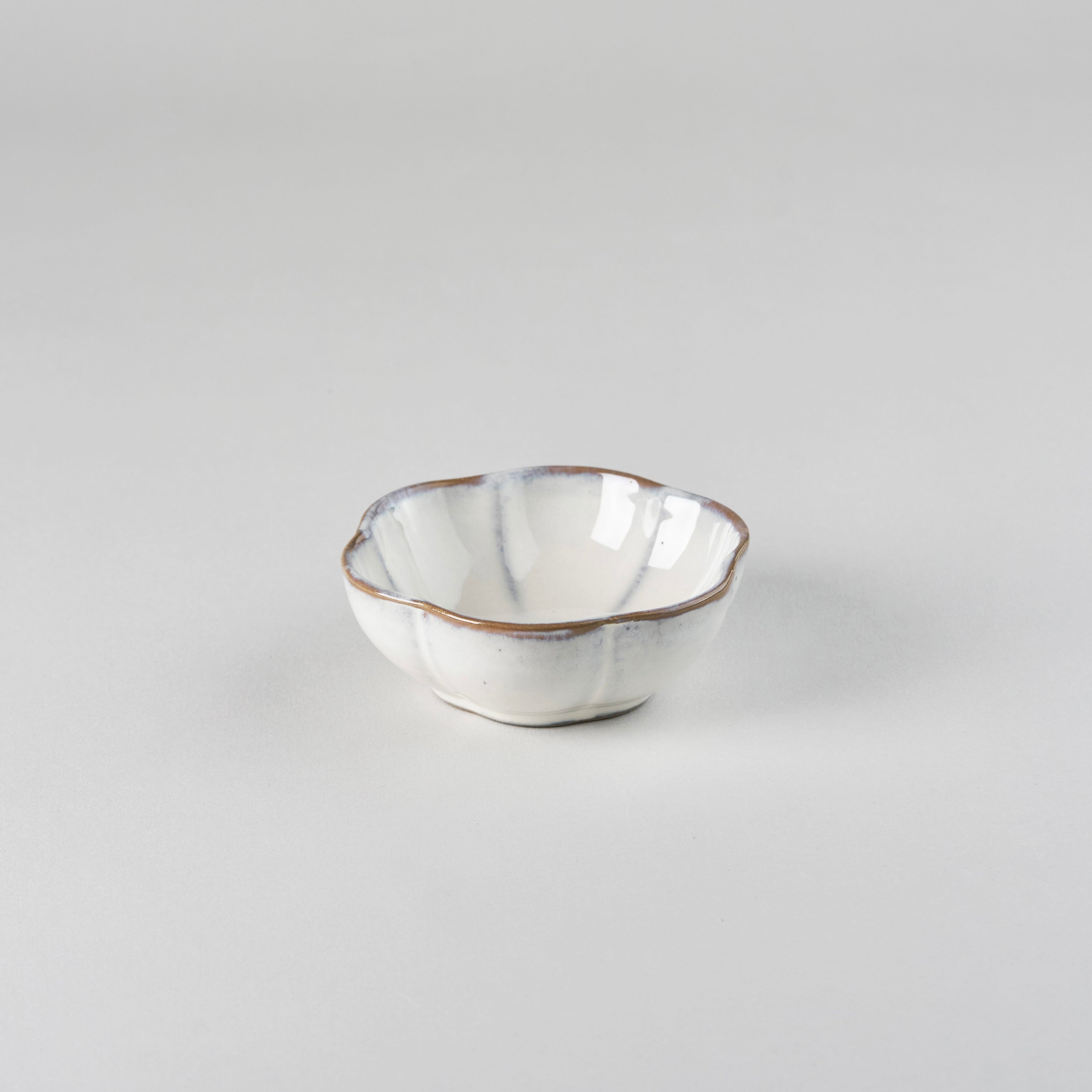 Ribbed Bowl, White, L11 W11 H4cm