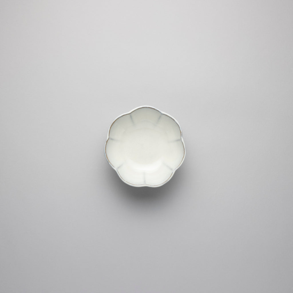 Ribbed Bowl, White, 13cm x 13cm x H5cm
