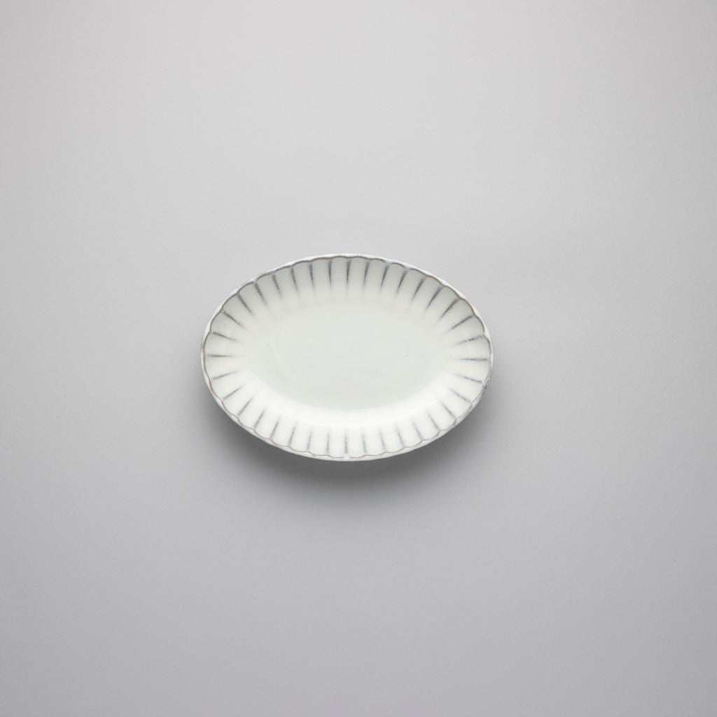 Serving Oval Bowl, White, L19cm x W13cm x H3.7cm