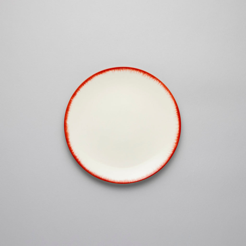 Dinner Plate, 17.5cm, Dé Off-White/Red VAR 2